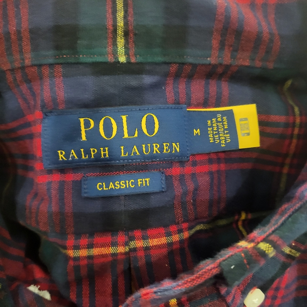 Polo by Ralph Lauren Men's Plaid Shirt - Red and Blue